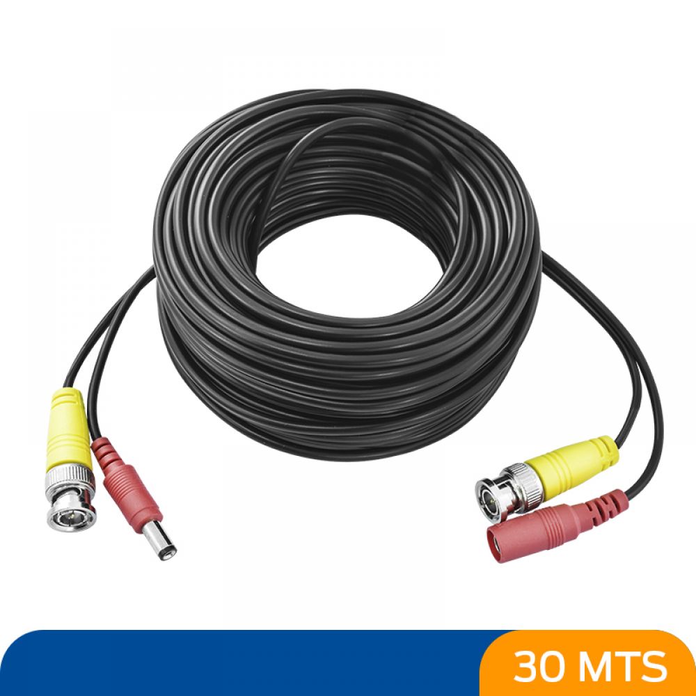 Cable armado BNC video y corriente de 30 metros