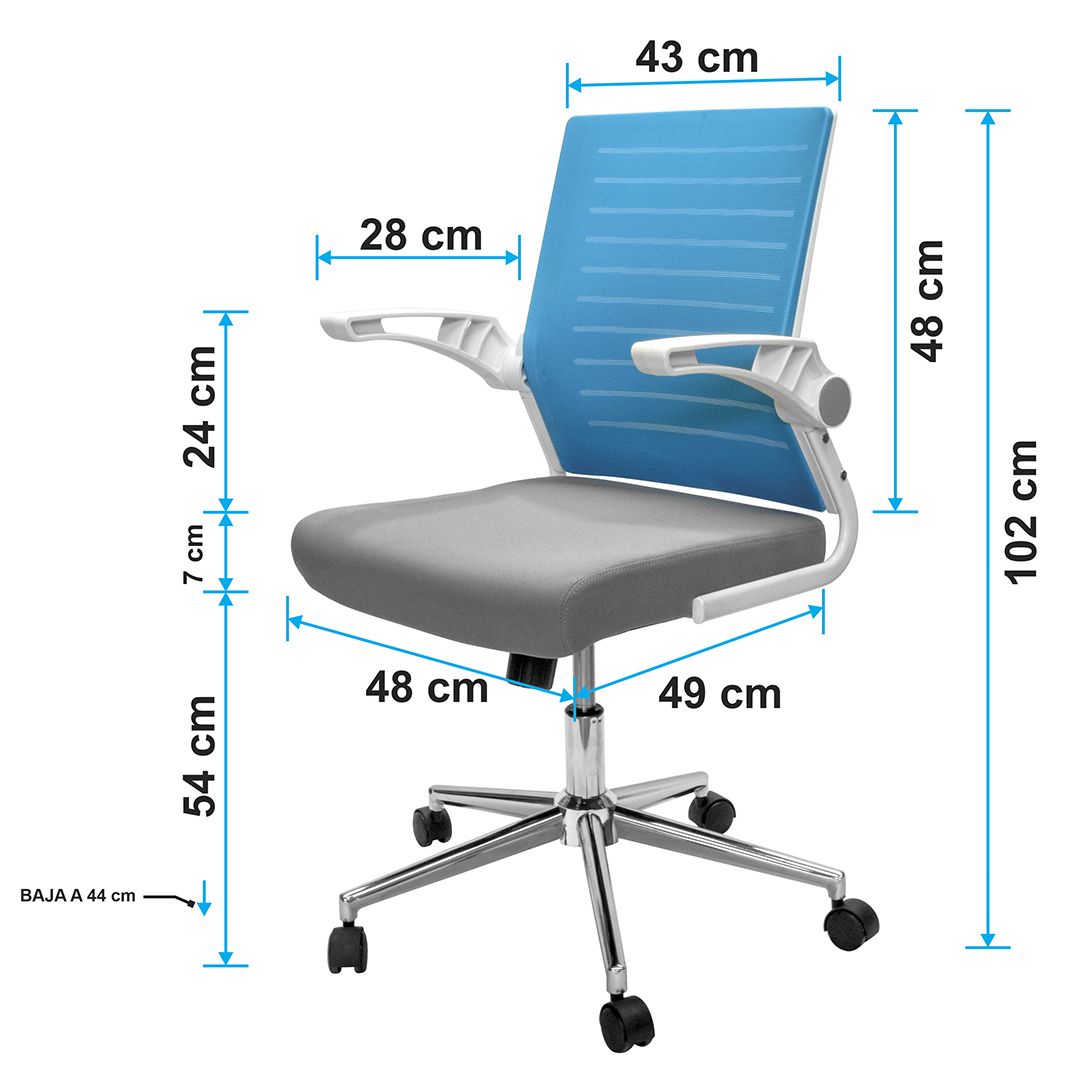 TOPLIVING Silla para Oficina Ergonomica con Respaldo y Apoyacabeza  Inclinable, Base Metálica Cromada con Ruedas de Goma Silenciosas, Ideal  Home Office : : Hogar y Cocina