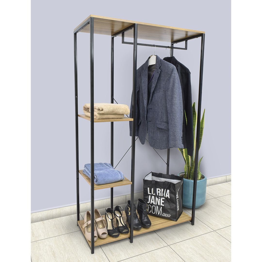 Top Living Closet armable repisas de madera y estructura tubular - Top  Living