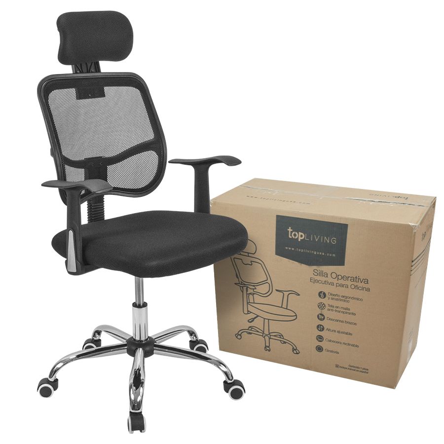 Silla Oficina Ejecutiva Ergonomico Antitranspirante Metalica