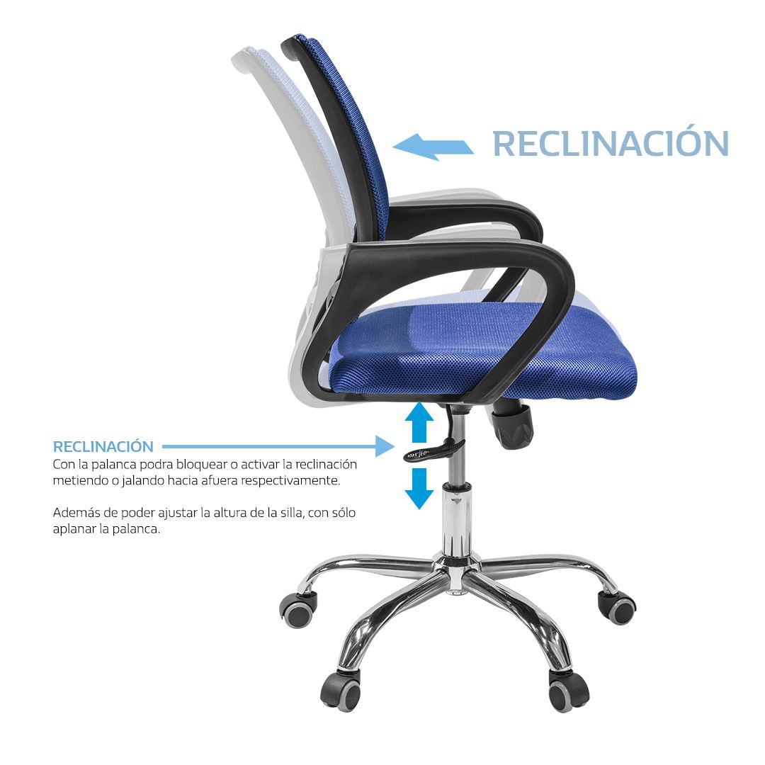 Mondial Safe STEEL-004A - Silla elevador con respaldo grupo 2/3 ribete azul