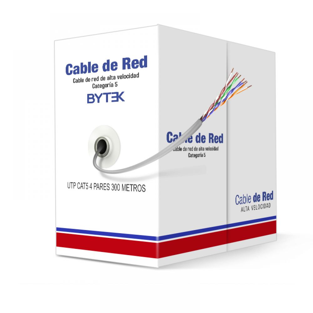 Cable UTP Calibre 0.42 mm Categoria 5 de 300 metros