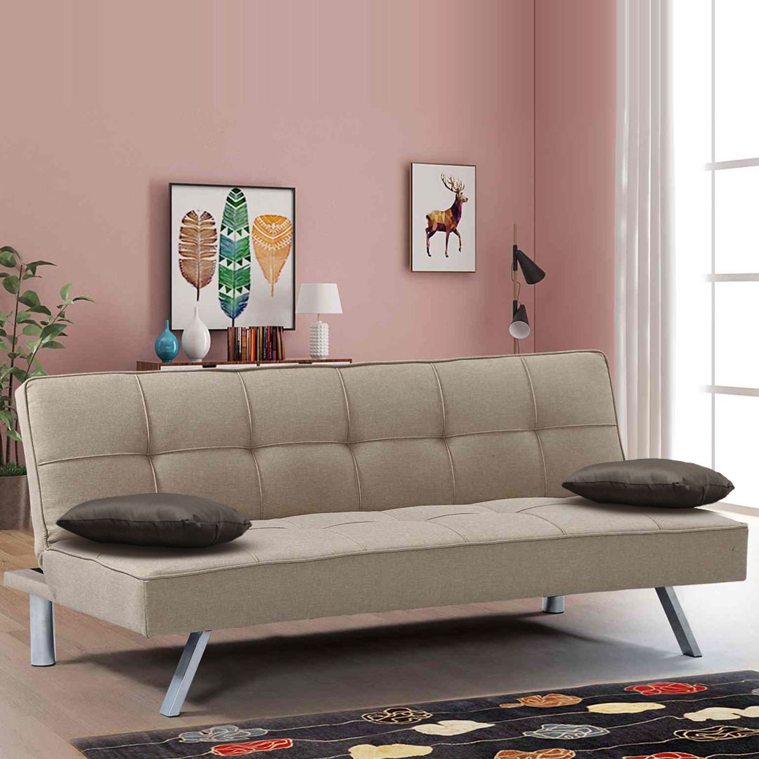 Top Living Sofa cama individual abatible de 3 posiciones con cojines Top Living