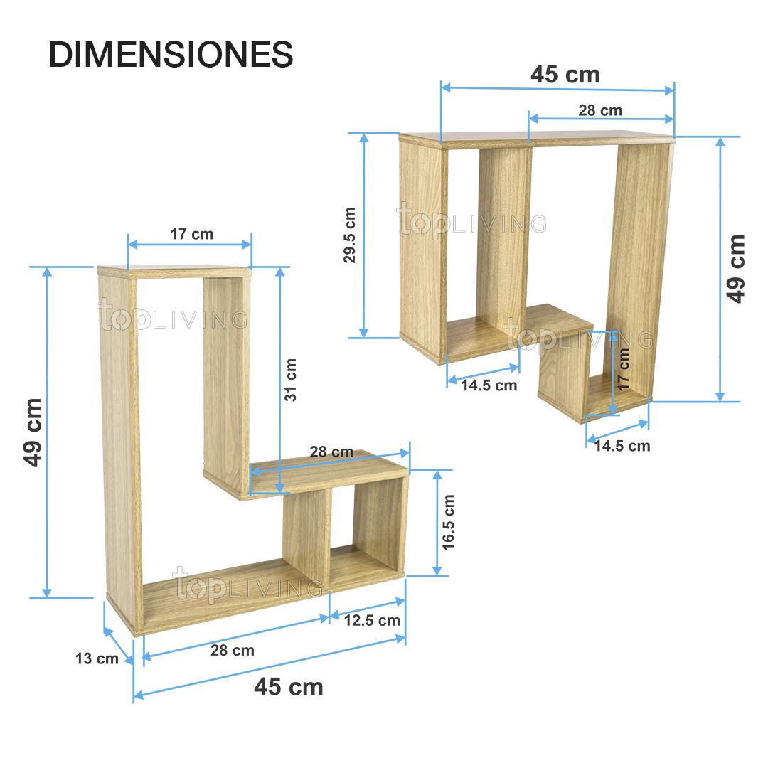 entrevista prioridad Posada Top Living Juego de Repisas Flotantes para Muro - Top Living