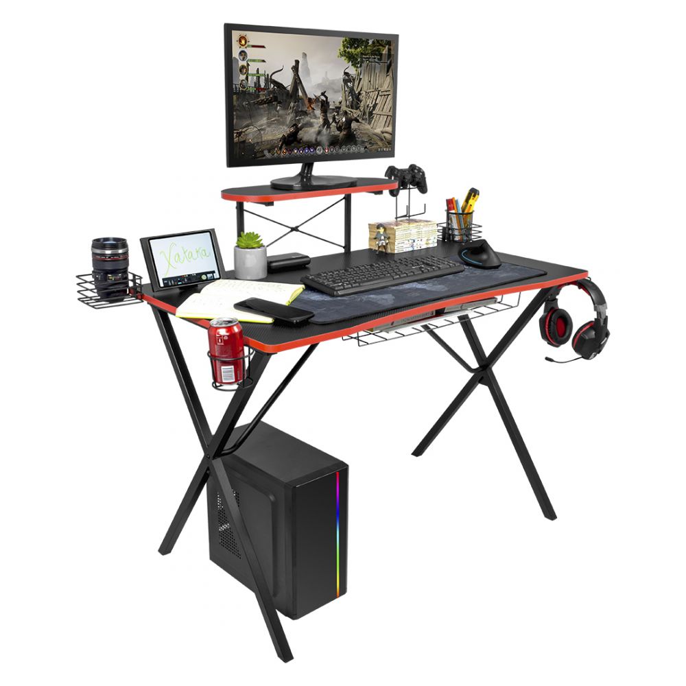 Comprar Escritorio Gamer Mainstays, superficie diseño texturizado, con  porta audifonos y porta vasos 115x60x75cm