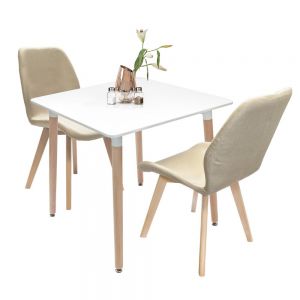 Comedor Minimalista con 2 sillas y Mesa Eames 