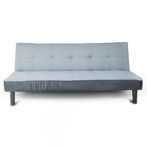 Sofa cama individual abatible de 3 posiciones color gris