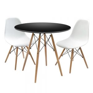 Comedor Minimalista con 2 sillas Eames y Mesa Eames 