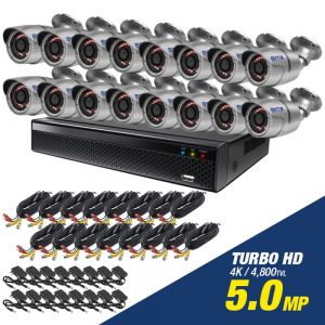 Kit de 16 camaras de 5.0mp Turbo HD 4K