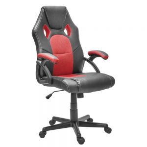 Silla Gamer Rojo  y Negro Anatómica Forro Vinipiel