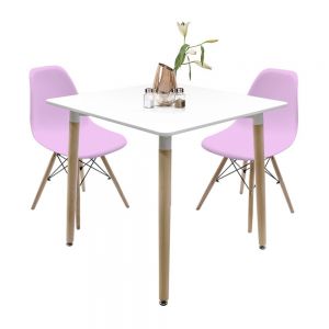 Comedor Minimalista con 2 sillas Eames y Mesa Eames 