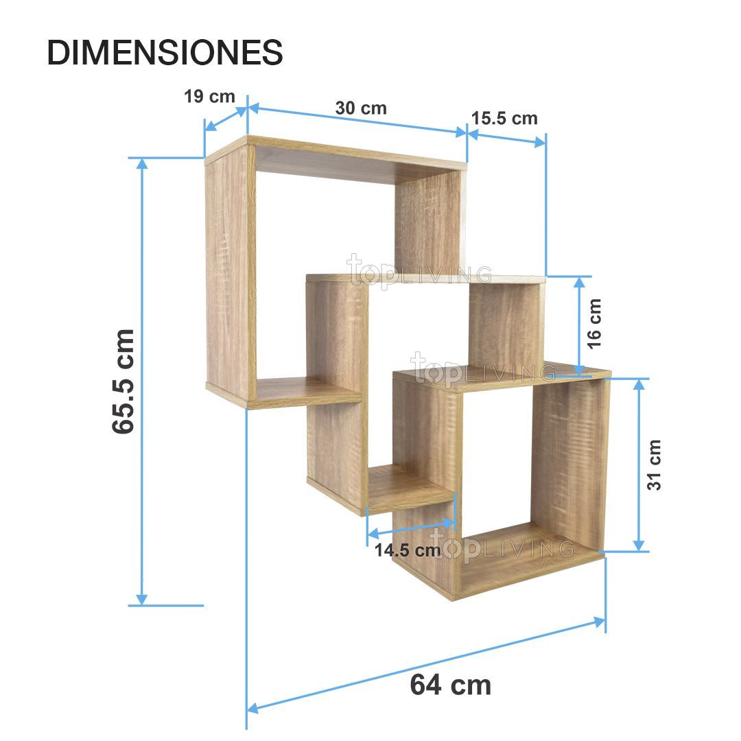 Gran universo Peticionario caminar Top Living Repisa Flotante para Muro Cuadrado Escalera - Top Living