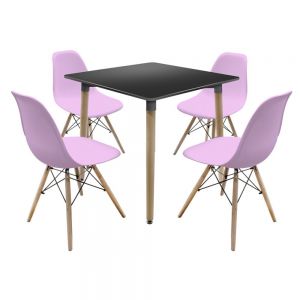 Comedor Minimalista con 4 sillas Eames y Mesa Eames 