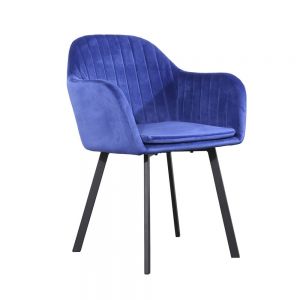 Silla estilo sillon para hogar color azul afelpado