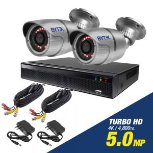 Kit de 2 camaras de 5.0mp Turbo HD 4K