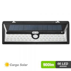 Lampara solar 66 LED 900 lumenes