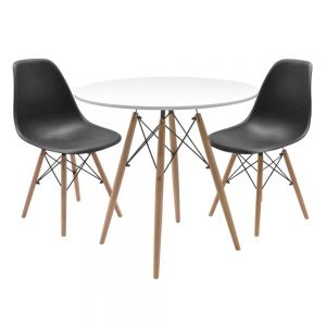 Comedor Minimalista con 2 sillas Eames y Mesa Eames 