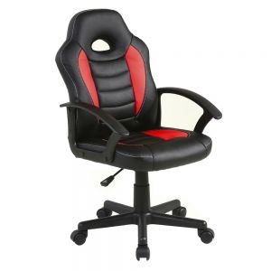 Silla Gamer Rojo y Negro Anatómica Pequeña