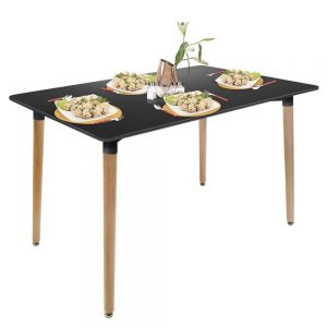 Mesa Eames Comedor Minimalista para 4 personas 120 x 80 Negro