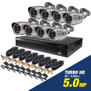 Kit de 8 camaras de 5.0mp Turbo HD 4K