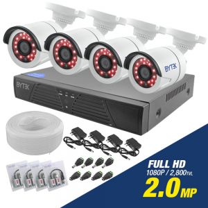 Kit de 4 camaras de 2.0mp Full HD 1080p