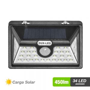 Lampara solar 34 LED 450 lumenes