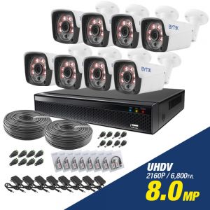 Kit de 8 camaras de 8.0mp UHDV 2160p + cable utp