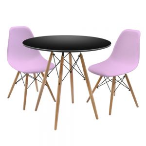 Comedor Minimalista con 2 sillas Eames y Mesa Eames 