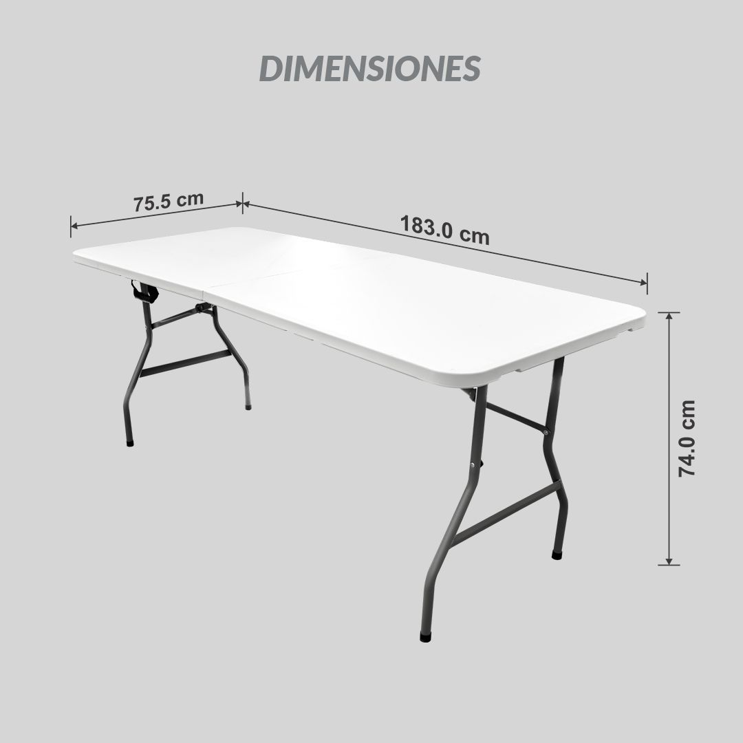 Mesa Plegable De Lujo Homigami® 180x75cm Ref 4087