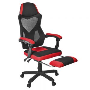 Silla Gamer con Descansa Pies y Respaldo en Malla Moderno