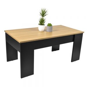 Mesa de Centro con estante móvil, Elegante, Minimalista y Funcional