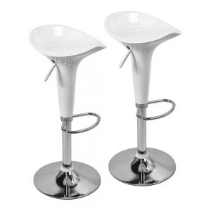Silla Alta Amplia de Plástico Blanca