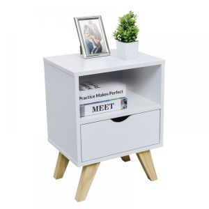 Buro con Cajon y Entrepaño color Blanco