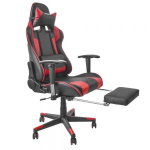 Silla Gamer con descansa pies, reclinable y cojines lumbar y cabecera