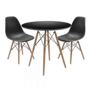 Comedor Minimalista con 2 sillas Eames y Mesa Eames 