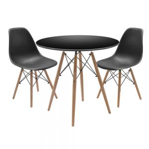 Comedor Minimalista con 2 sillas Eames y Mesa Eames 