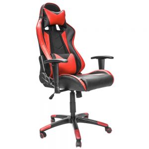 Silla Gamer de lujo Reclinable Azul Soporte Lumbar y Cabecera