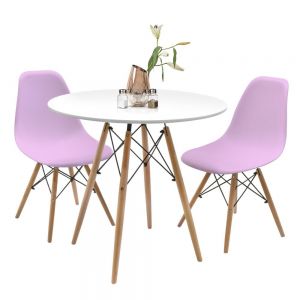 Comedor Minimalista con 2 sillas Eames y Mesa Eames 