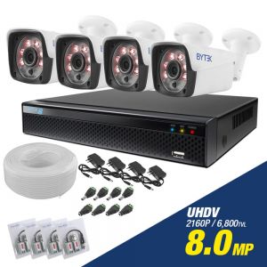 Kit de 4 camaras de 8.0mp UHDV 2160p + cable utp