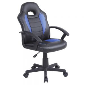 Silla Gamer Azul y Negro Anatómica Pequeña