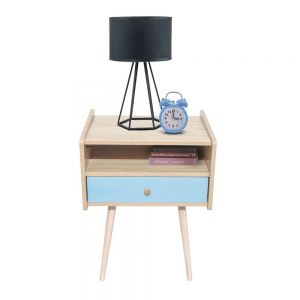 Buro con Entrepaño y Cajon color Azul