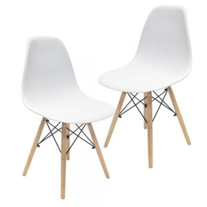 Kit de 2 sillas eames color blanco